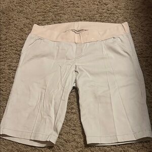 Women's Maternity Cream Shorts